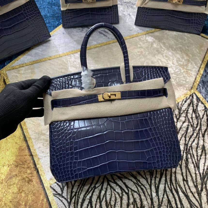 Birkin Crocodile-Embossed Cow Leather-7